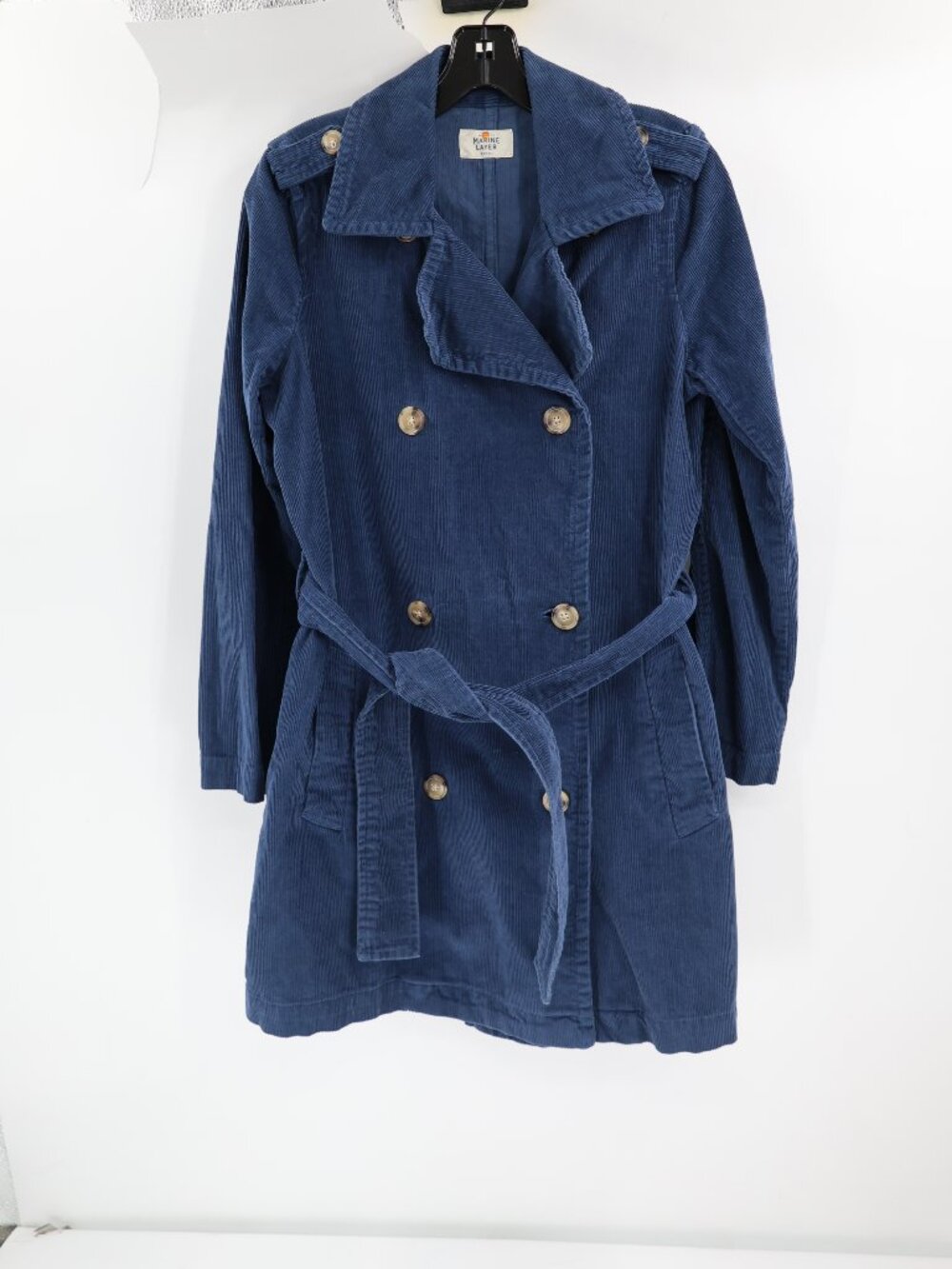 Marine Layer Trench Coat Women XS Kennedy Corduroy Belted double breasted jacket